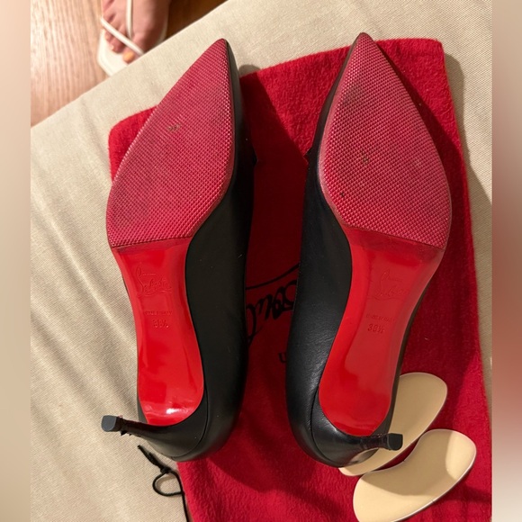 Christian Louboutin Miss Constella Black Leather & Patent w/ Silver Spikes, 38.5 - Picture 10 of 12